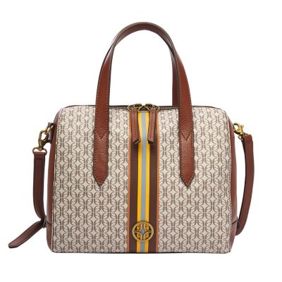 Fossil sydney satchel grey multi sale