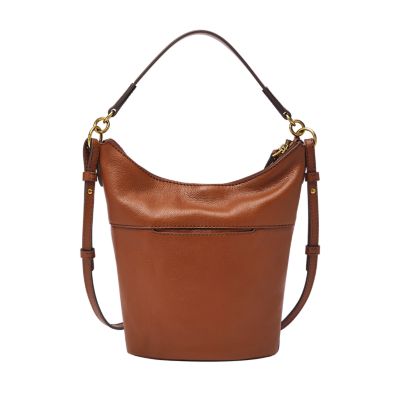 Split Pocket Crossbody in Brandy