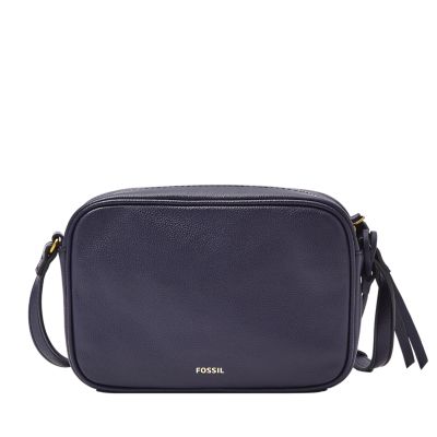 Fossil navy clearance crossbody bag