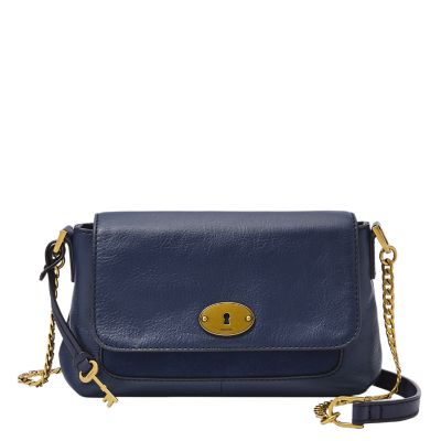 Mulberry Crossbody Purse Handbag in Navy Leather Small 