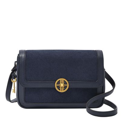 Fossil campbell store crossbody blue