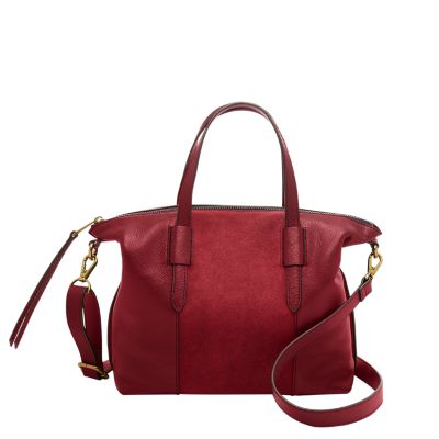  Customer reviews: Fossil Sydney Satchel Bag, Claret Red, One  Size