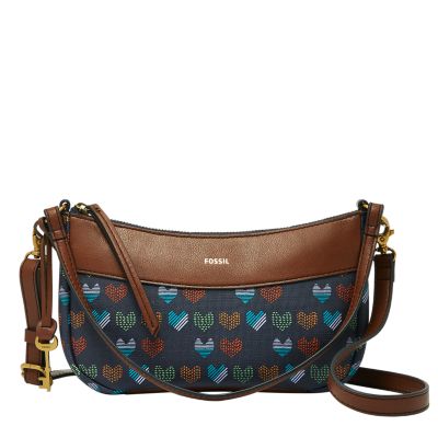 Printed Geometric Small Crossbody Handbag