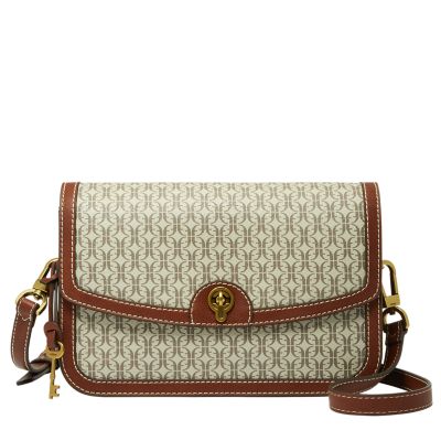 TB Flap Bag Monogram Print Leather Mini