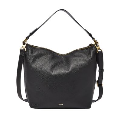 large pebbled leather hobo shoulder bag