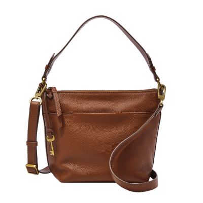 Fossil Women's Julianna Litehide Leather Mini Hobo - Brown