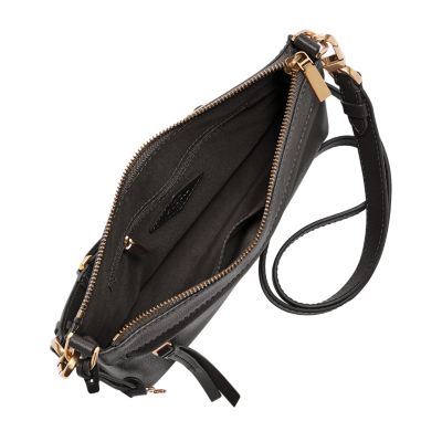 Black fossil crossbody sale