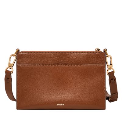 Brown crossbody 2025 bag fossil