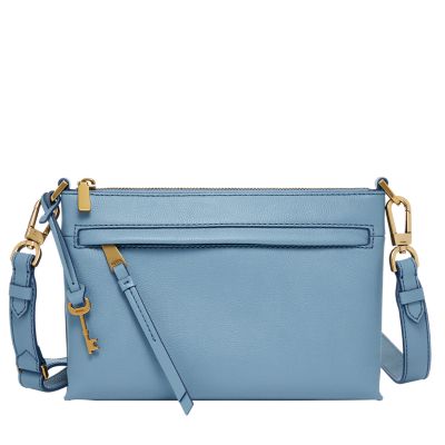 Fossil blue crossbody on sale bag