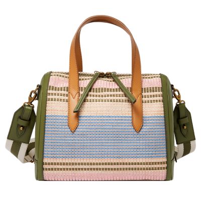 Fossil sydney satchel online green