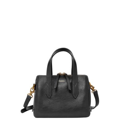 Fossil Bags Black Leather Sydney Satchel