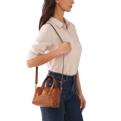 What's in my bag? Fossil Sydney Satchel in Medium Brown 