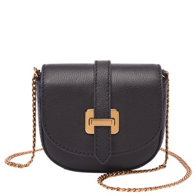 Fossil Women's Emery Leather Micro Crossbody - Black