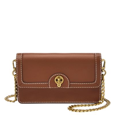 Scoop Women's Chain Strap Crossbody Bag, Brown 