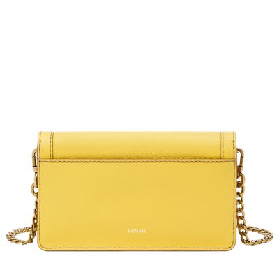 Yellow best sale fossil purse