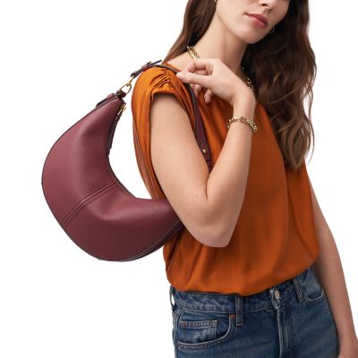 Fossil Women's Shae Leather Large Hobo - Red