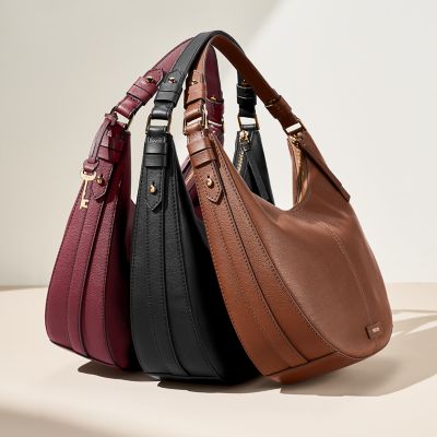 Large leather hobo bag best sale