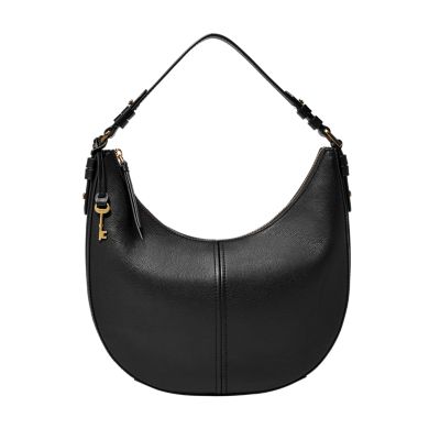 Woman BLACK T Timeless Hobo Bag in Leather Large