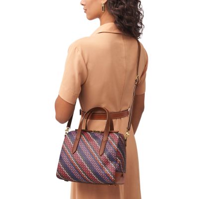 Fossil sydney best sale satchel red multi