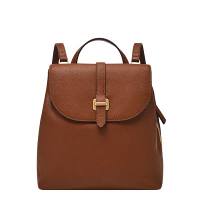 Fossil leather backpack womens on sale