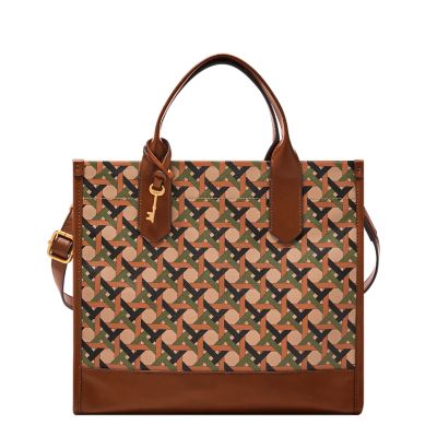 Fossil large tote online