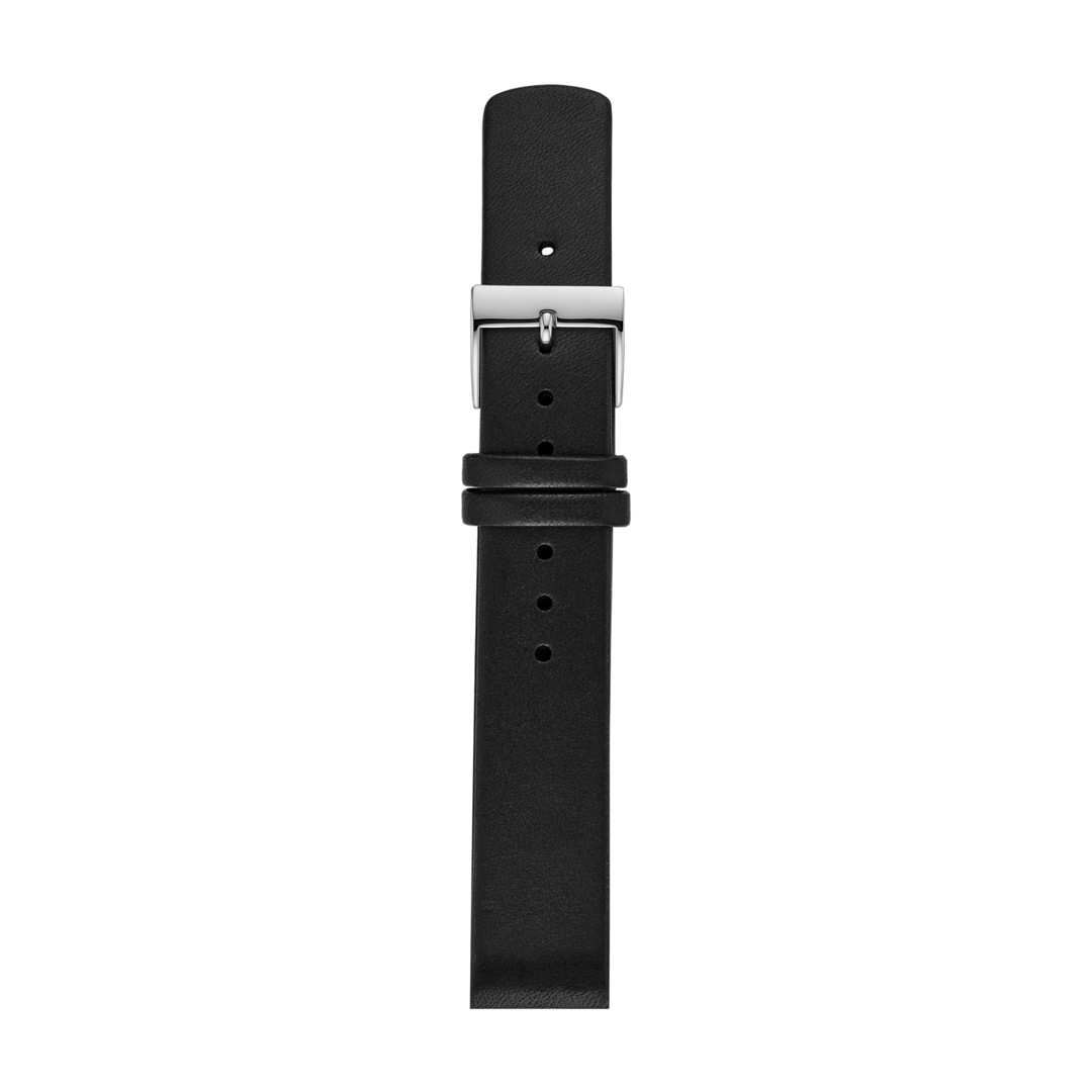 Instantly update your watch with this 16mm interchangeable leather strap. Designed to fit any watch with a 16mm standard band, this strap is finished with a polished stainless steel buckle and quick-release pin for easy attachment.*Before placing your final order, please make sure the band widths of your selected watch case and strap match.