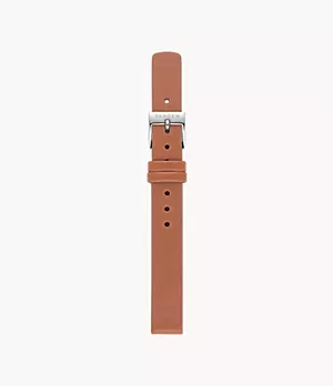 12mm Standard Leather Watch Strap, Medium Brown