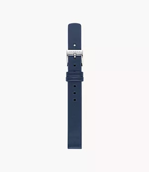 12mm Standard Leather Watch Strap, Ocean Blue