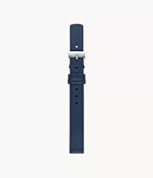 Bracelet de montre standard de 12 mm en cuir, bleu océan