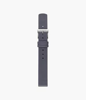 14mm Standard Leather Watch Strap, Charcoal