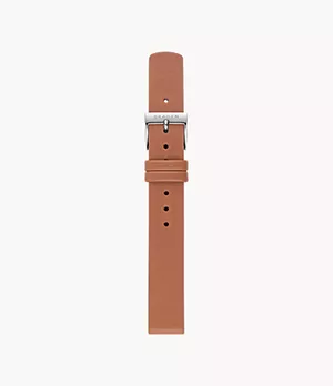 14mm Standard Leather Watch Strap, Medium Brown