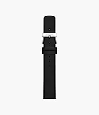 Bracelet de montre standard de 16 mm en cuir, noir