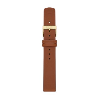 Bracelet de montre standard de 16 mm en cuir brun