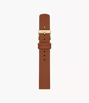 16mm Standard Leather Watch Strap, Brown