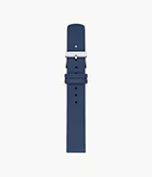 Bracelet de montre standard de 16 mm en cuir, bleu