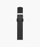 20mm Standard Leather Watch Strap, Black
