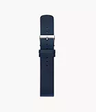 20mm Standard Leather Watch Strap, Navy Blue