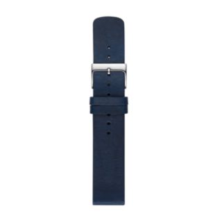 20mm Standard Leather Watch Strap, Navy Blue