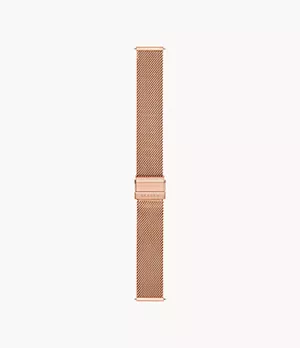 Bracelet de montre standard en mailles d’acier de 18 mm, ton or rose
