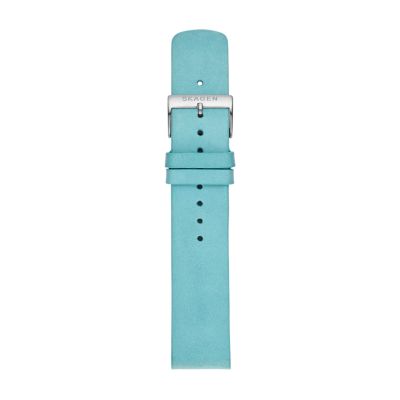 20mm Standard Leather Watch Strap Blue SKB6086 Skagen