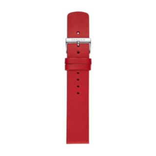 20mm Standard Leather Watch Strap, Red