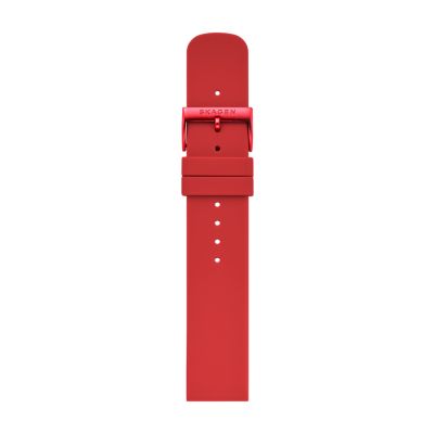 Red silicone watch discount band