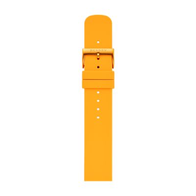 20mm Silicone Watch Strap Yellow