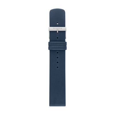 Blue calfskin leather strap - 20 mm 113X