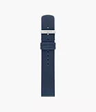 Bracelet de montre standard de 20 mm en cuir, bleu océan