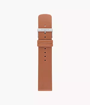 22mm Standard Leather Watch Strap, Medium Brown
