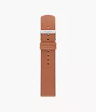 22mm Standard Leather Watch Strap, Medium Brown