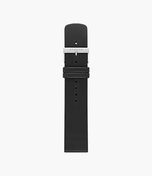 22mm Standard Leather Watch Strap, Midnight
