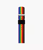Bracelet de montre Pride de 20 mm en PET recyclé, multicolore