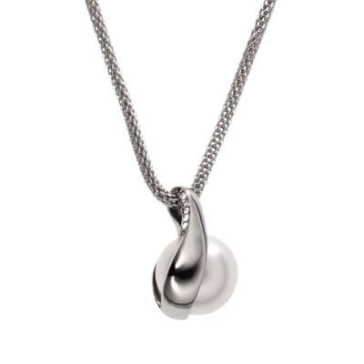 Agnethe Pearl Silver Pendant Necklace SKJ0089040 - Skagen